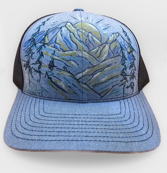 “Coexistence” – Hand-Painted Wearable Art Hat