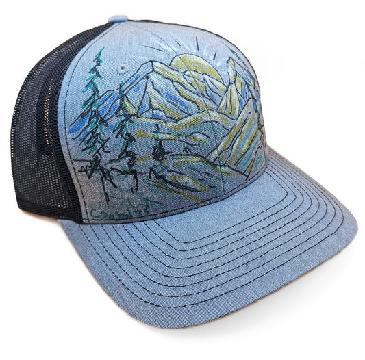 “Coexistence” – Hand-Painted Wearable Art Hat