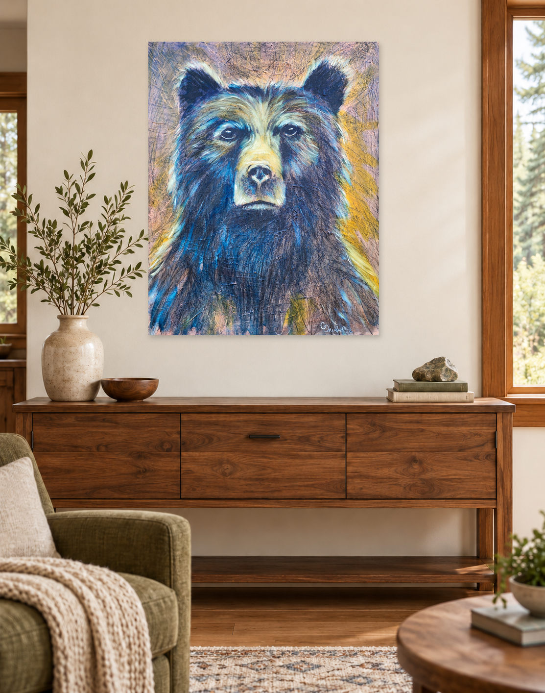 Huckleberry Honey | Original Bear Painting