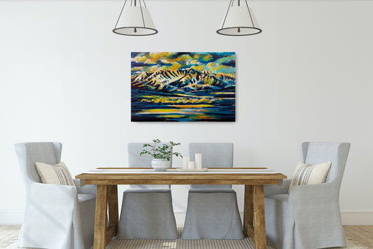 Crazy Mountains ~ Fine Art Finger Painting