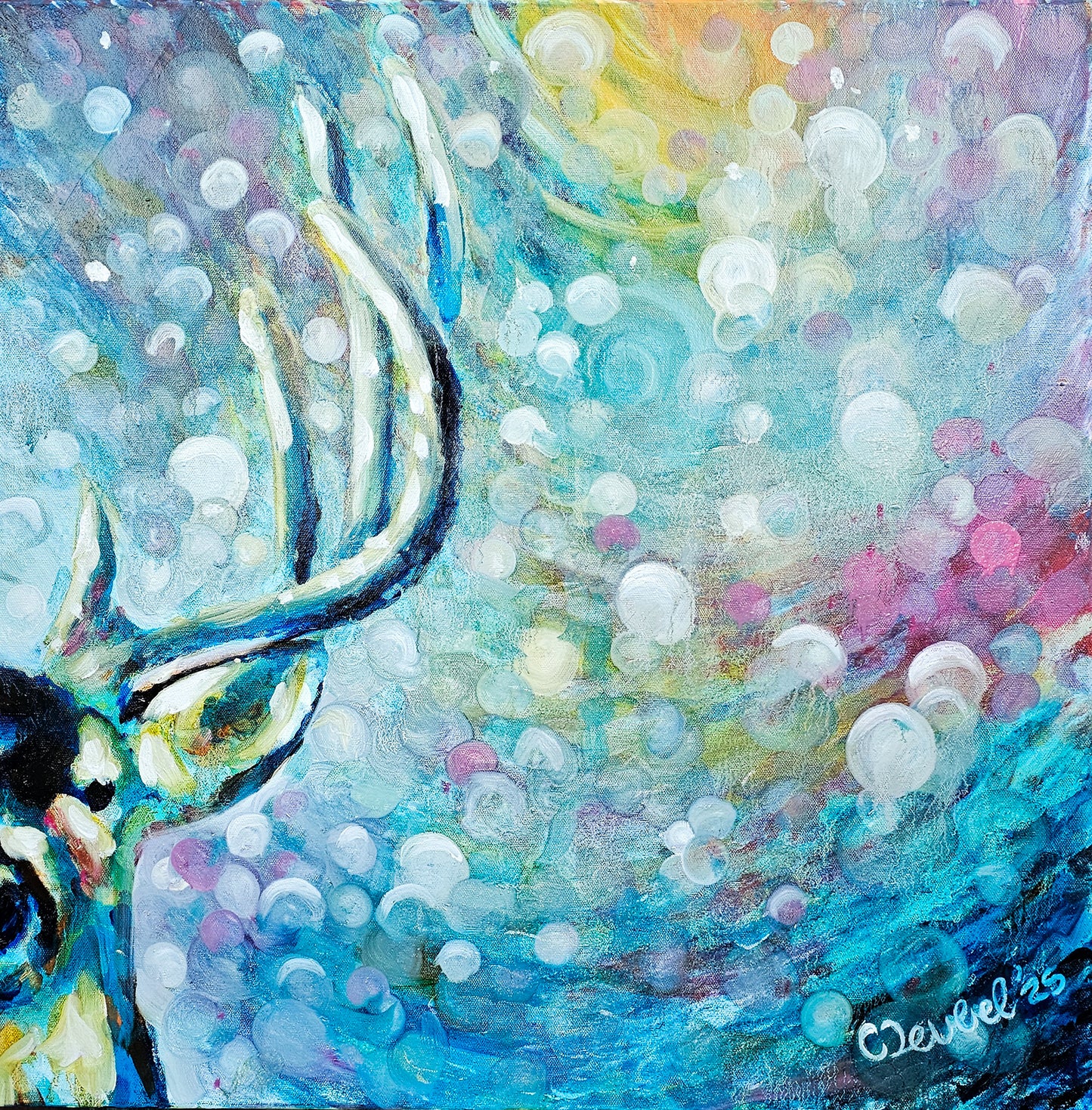 “Winter Crown”
24 x 24 Mixed Media Oil and Acrylic