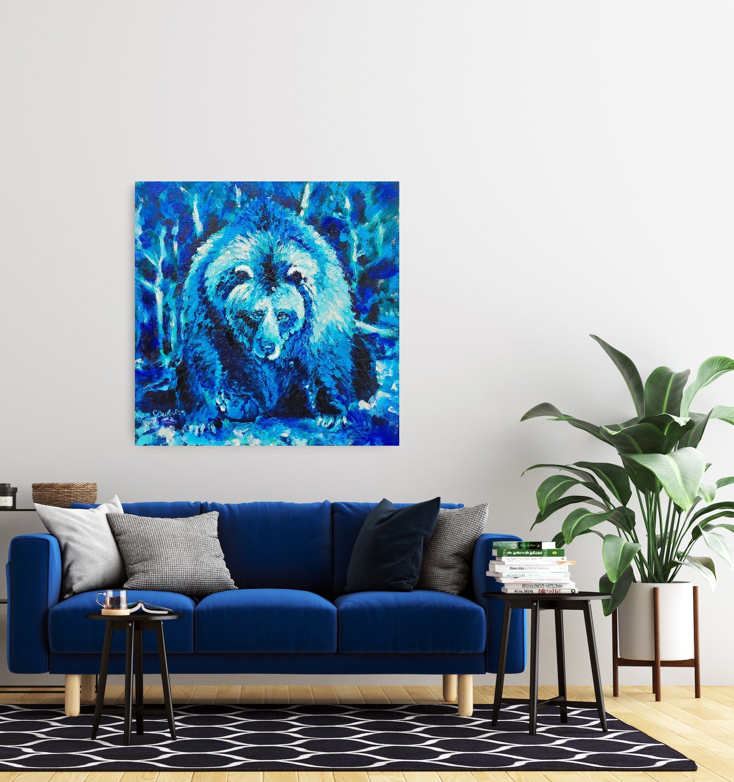 Blue Bear Painting