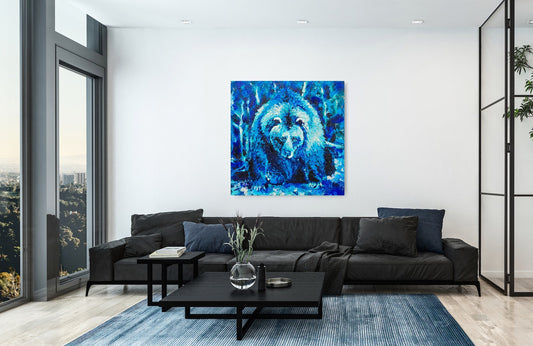 Blue Bear Painting