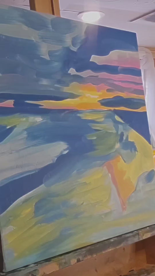 She Rises With the Sea
- Original Expressionist Ocean Painting