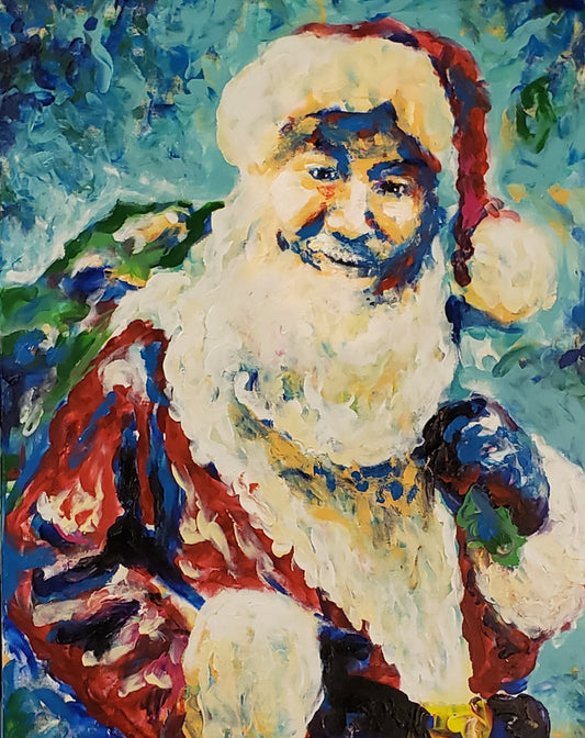 Santa Finger Painting