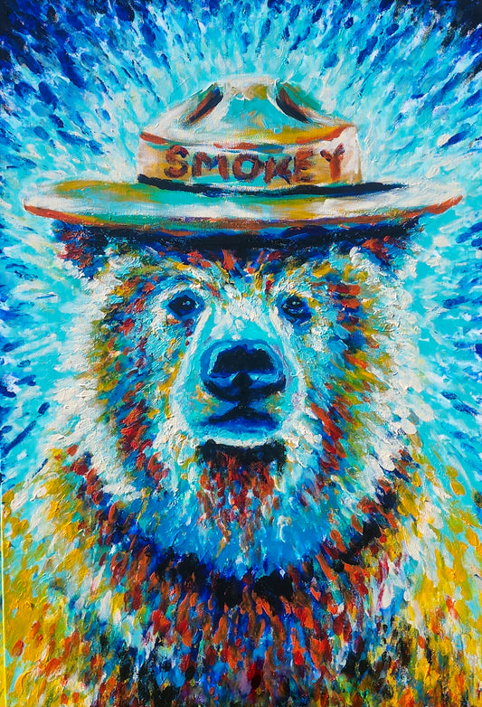 Smokey the Bear Painting