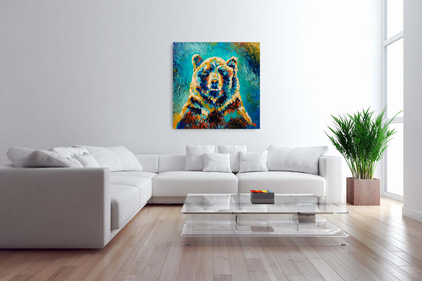 Pensive Bear Painting
