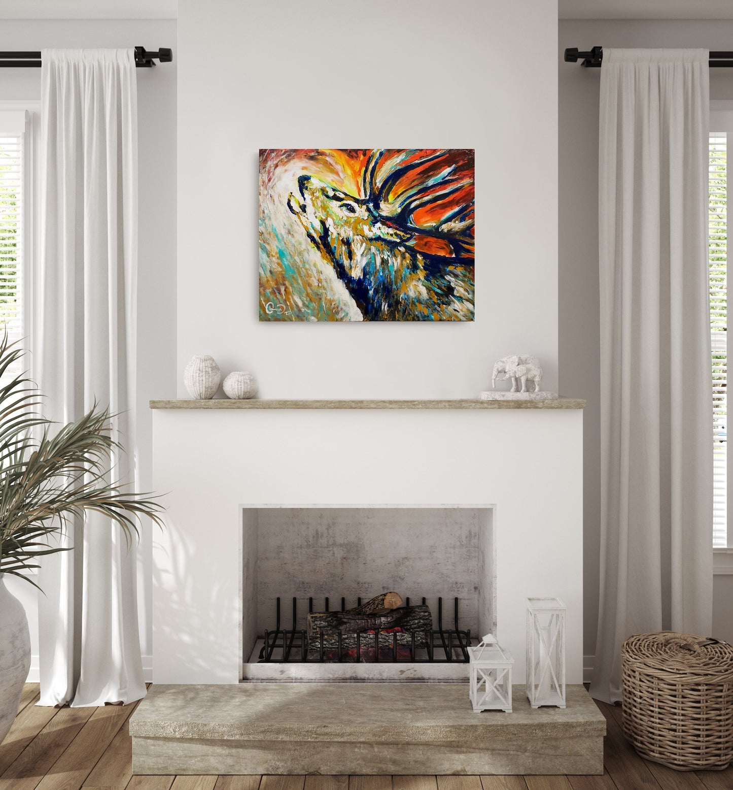 Elk II Painting
